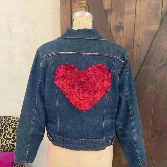 rekindle89 Jackets & Blazers - Custom repurposed Zanani Jean Jacket Size Medium